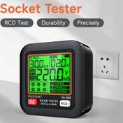 Resim LCD Ekranlı Aicevoos Priz Test Cihazı, AC Voltaj ve Topraklama Test Cihazı, Fiş Test Uygulayıcı 