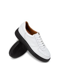 Resim Deery Hakiki Deri Beyaz Erkek Sneaker Ayakkabı - 01965Mbyze01 Beyaz 