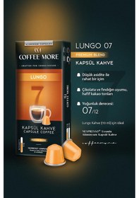 Resim Coffee More 7 Lungo Kapsül Kahve 10 X 3 Paket 30 Adet Nespresso Uyumlu Kapsül Kahve 