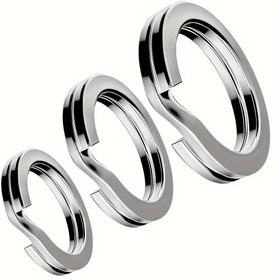 Resim 60 adet Dayanıklı Paslanmaz Çelik Bölünmüş Halkalar Tuzlu ve Tatlı Su Balıkçılığı için Uç Takımı Bağlantı Elemanı, Jigging Trolling, Phoenix Hamsi için En İyi, Noel için Mükemmel, Şükran Günü için İdeal 