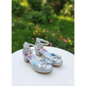 Resim SGF Kids Gümüş Çocuk Karakterli Topuklu Abiye Ayakabı 