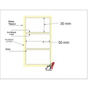 Resim A1 Termal 30 X 50 MM Barkod Etiketi 1000'Li Sarım 