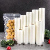 Resim 1 Rulo 500 cm (16.4 ft) Vakumlu Gıda Poşetleri - Taze Tutma için Şeffaf, Hava Geçirmez Mühür, Sous Vide, Gıda Depolama ve Mutfak Düzenleme için İdeal, Polietilen Malzeme 
