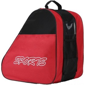 Resim Youtek Erkek Kadın Çocuk Tüm Yaş Grupları İçin Dayanıklı Oxford Kumaş Tek Omuzlu Paten Sandalet Skate Taşıma Çantası Geniş Hacimli Özel Saklama Kırmızı Kalın Yarım Aydınlık Çanta 