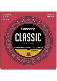 Resim D'addario Ej27n 3/4 Classics Serisi Klasik Gitar Tel Seti 3/4 Öl 