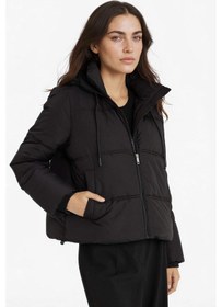 Resim Defacto Regular Fit Kapüşonlu Fermuarlı Şişme Mont F1944ax25wnbk27 Siyah-bk27 