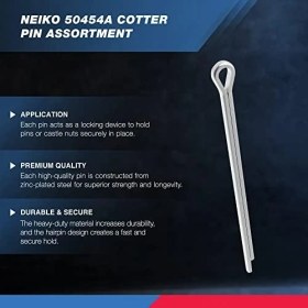 Resim 50454A Kamalı Pim Çeşitleri | 555 Parça | Çinko Kaplama Üstün Kalite | Çelik Bölünmüş Pin Bağlantı Elemanı Klipsleri | Düz Tokalar | Pimleri Veya Kale Somunlarını Yerinde Tutar 
