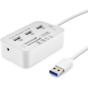 Resim Epilons Usb3.0 Hub Combo 3*Usb3.0 + Ms + Sd + M2 + Tf 20Cm Beyaz HDX7028 