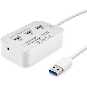 Resim Epilons Usb3.0 Hub Combo 3*Usb3.0 + Ms + Sd + M2 + Tf 20Cm Beyaz HDX7028 