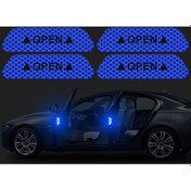 Resim Mavi 4 Adet/takım Araba Açık Yansıtıcı Bant Uyarı Işaretleri Gece Sürüş Güvenlik Aydınlatma Aydınlık Bant 