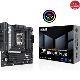 Resim Asus Tuf Gamıng B860M-PLUS, 4xddr5, 3xm.2, Hdmı, Dp, Intel Core Ultra Cpu(Seri 2), LGA1851 Soket, Gaming Anakart 