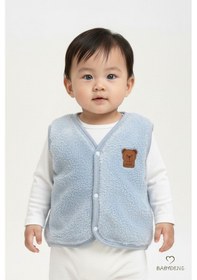 Resim Babyden's 3 Lü Welsoft Yelek Seti Erkek Bebek Çocuk Kışlık Peluş Yumuşak Çıtçıtlı Bebek Yeleği Çok Renkli 