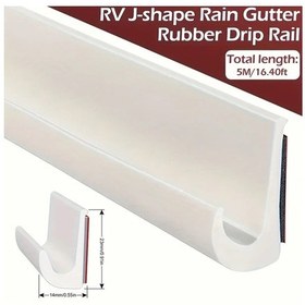 Resim Willowhaven J Şekilli Pvc Yağmur Oluğu 196.85 İnç Karavan Araç Damla Sulama Sistemi 