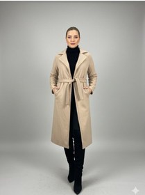 Resim CNG MODA Tesettür Astarsız Kaşe Kaban 
