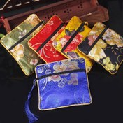Resim 1PC Fashion Jewelry Pouch, Jewelry Bag Zipper Bag Trinket Bag Packaging Bag Flannelette Bag Gift Bag Storage Bag Buddha Bead Bag, Random Style 