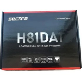 Resim Seclife H81Da1 İntel Lga1150 H81 Ddr3 Matx 1150P Anakart 