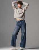 Resim Regular Fit Yüksel Bel Geniş Paça Kadın İndigo Jean Pantolon Colin's