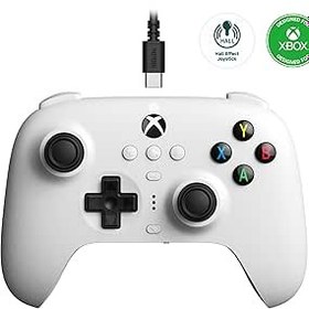 Resim 8Bitdo Ultimate Wired Controller for Xbox, Hall Effect Joysticks and Hall Triggers, Compatible with Xbox Series X|S, Xbox One, Windows 10 & Windows 11 - Officially Licensed (White) 