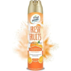 Resim Fresh Breath Fresh Fruits Kötü Kokuları Yok Eden Hava Tazeleyici Oto Kokusu Taze Meyve Aromalı Aerosol Koku 300ml 
