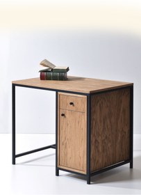 Resim Ahşap Sokağı Drawer Çalışma Masası 