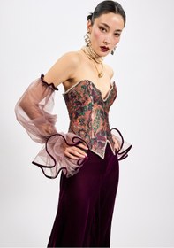 Resim Peony Corset Top - 38 