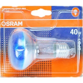 Resim Osram 40W 240V R50 E14 Mavi Cam Halojen Ampul 