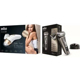 Resim Braun Silk Expert Pro 5 PL5124 Yeni Nesil Ipl Cihazı 400.000 Atım +Braun Series 9 9325S Islak ve Kuru Tıraş Makinesi 