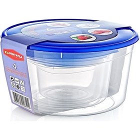 Resim Konyax 4'lü Derin Saklama Kabı Seti Renkli 