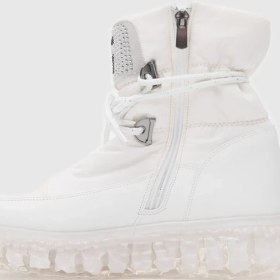 Resim Togo Beyaz Paraşüt Kumaş & Vegan Deri Kadın Kar Botu [060059] 