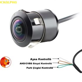 Resim ROCKALPHA Balıkgözü Araba Arka Kamera Geniş Açı 170° Görüş Yardımcı Park Kamerası AHD/CVBS 