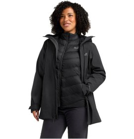 Resim Jack Wolfskin Icecape 3in1 Down W Rds Kadın Outdoor Mont A65266 Black 