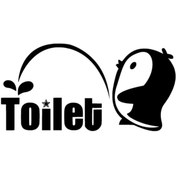 Resim Genel Markalar Penguen Tuvalet Sticker (Oto-Motor-Laptop-Duvar-Dekor) 20 x 10 cm 