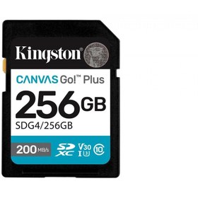 Resim Kingston Sdg4-256gb 256gb Sdxc Canvas Go Plus Gen4 200mb-s C10 Uhs-ı U3 V30 Hafıza Kartı 
