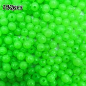 Resim 100 Adet, 3mm-10mm Balıkçılık Fosforlu Fasulye, Balıkçılık Boşluk Fasulyesi, Yuvarlak Bilyeler, Aydınlık Açık Hava Balıkçılık Aksesuarları Seti, Aydınlık Akrilik Yuvarlak Boncuklar, Fosforlu Balıkçılık Yem Durdurucu Boncuklar 