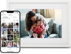 Resim Skylight 10" Dokunmatik Telefon Kontrollü Beyaz Dijital Resim Çerçevesi 