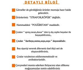 Resim Birdeco Home Dekoratif Boyanabilir Montaja Hazır Duvar Çıtası,önceden Kesilmiş Astarlı Kendin Yap Kit (P3) 