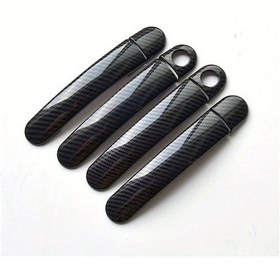 Resim Xuweiwei Model 8 Karbon Fiber/krom Kapı Kolu Kapağı Ve Bardak Tutucu Skoda Yetı 2009-2017 Siyah Abs Malzeme 