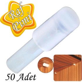 Resim Glaswen Raf Pimi Plastik Başlı Cam Tutucu Çivisi Mobilya Dolap Pimi Şeffaf (50 Adet) 