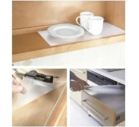 Resim Balban Ticaret Eva 45 cm x 10 Metre Şeffaf Raf Örtüsü Dolap ve Çekmece Içi Kaymaz Kaydırmaz Örtü 
