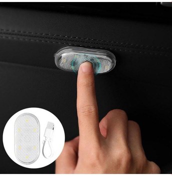 Tenfowee Mini Usb Şarjlı Dokunmatik Oto Okuma Lambası - Beyaz Işık, 6 Parlak Led, 1.5 Saat Süre, Kolay Kurulum