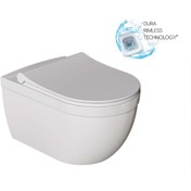 Resim DURA Asma Klozet Rimless Sırıus Kanalsız Model (yavaş Kapanır Kapaklı) 