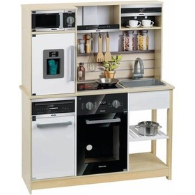 Resim Sesli Ve Işıklı Miele Ahşap Mutfak Seti 