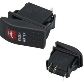 Resim Powermaster hidrafor Sembollü Işıklı 3 Pinli On-Off 12-24V Marin Switch 