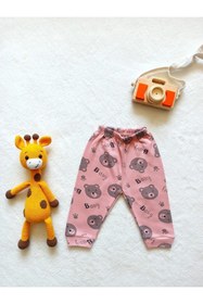 Resim Naunau Ayıcıklı Kız Erkek Bebek Penye Patiksiz Pijama Altı 4'lü 