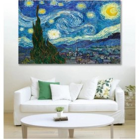 Resim Hediyeler Kapında 50X70 Van Gogh Yıldızlı Gece Duvar Kanvas Tablo 