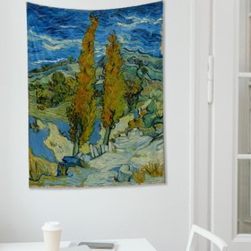 Resim Saint-Rémy yakınlarındaki Alpilles'te İki Kavak Duvar Örtüsü - 100 cm x 135 cm 