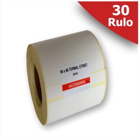 Resim Kalite Barkod 80x80 Termal Etiket | 30 Rulo Barkod Etiketi 