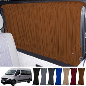 Resim Oto Pandami Renault Master 3. Nesil Uzun Şase 2010+ Uyumlu Taba Raylı Oto Perde Takımı 