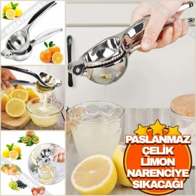 Resim Greathings Paslanmaz Çelik Limon Narenciye Sıkacağı Lüks Ağır Çelik Portakal Limon Sıkacağı 