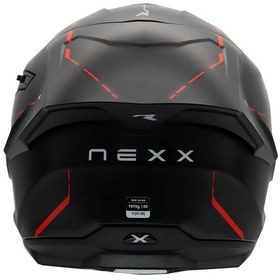Resim Nexx Y.100R REACT MAT SİYAH-KIRMIZI KASK 